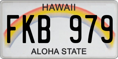HI license plate FKB979