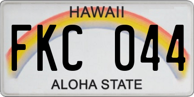 HI license plate FKC044