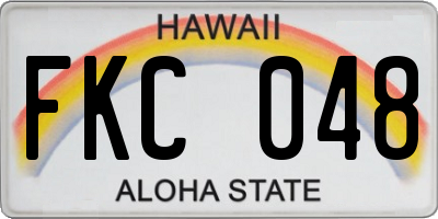 HI license plate FKC048