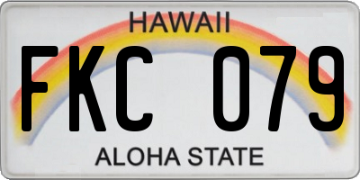 HI license plate FKC079
