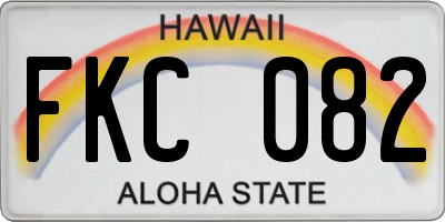 HI license plate FKC082