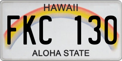 HI license plate FKC130