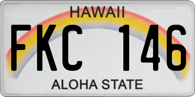 HI license plate FKC146