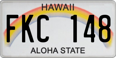 HI license plate FKC148