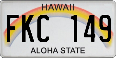 HI license plate FKC149