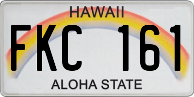 HI license plate FKC161