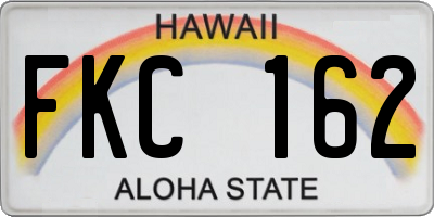 HI license plate FKC162