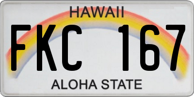 HI license plate FKC167