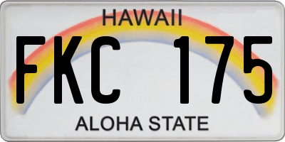 HI license plate FKC175