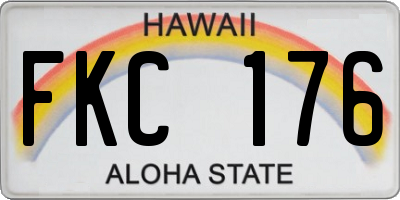 HI license plate FKC176