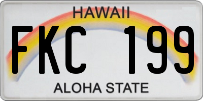 HI license plate FKC199