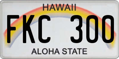 HI license plate FKC300