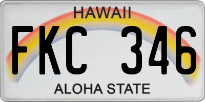 HI license plate FKC346