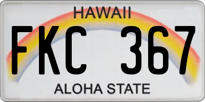 HI license plate FKC367