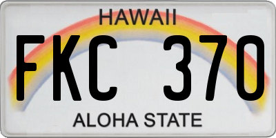 HI license plate FKC370