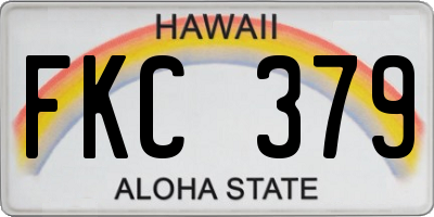 HI license plate FKC379