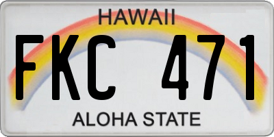 HI license plate FKC471