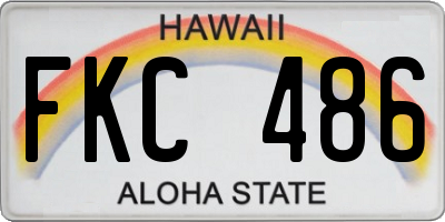 HI license plate FKC486