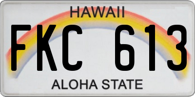 HI license plate FKC613
