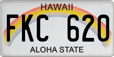 HI license plate FKC620
