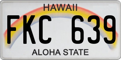 HI license plate FKC639