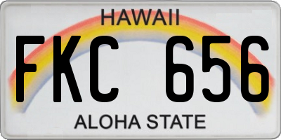 HI license plate FKC656