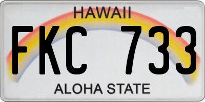 HI license plate FKC733
