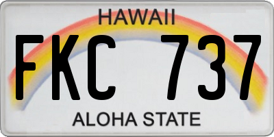 HI license plate FKC737