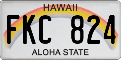 HI license plate FKC824