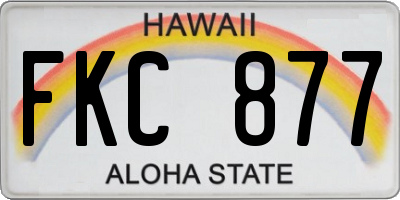 HI license plate FKC877