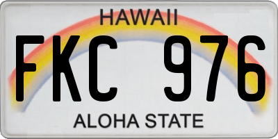 HI license plate FKC976