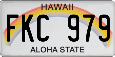 HI license plate FKC979