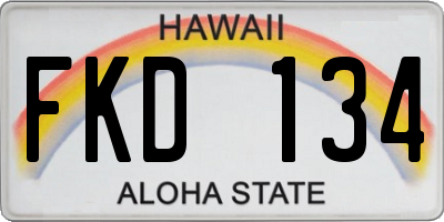 HI license plate FKD134