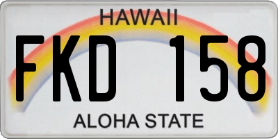 HI license plate FKD158
