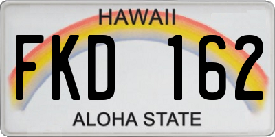 HI license plate FKD162