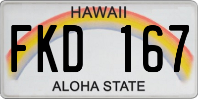 HI license plate FKD167