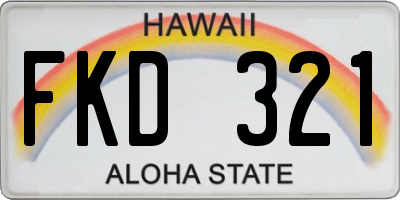 HI license plate FKD321