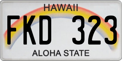 HI license plate FKD323
