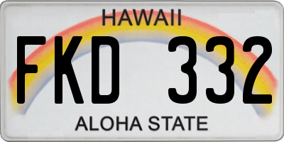 HI license plate FKD332