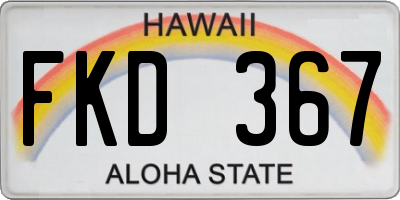HI license plate FKD367