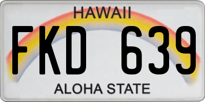 HI license plate FKD639