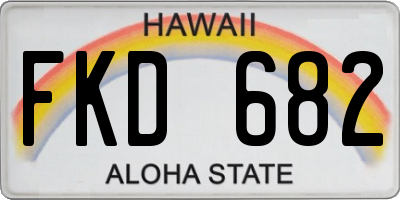 HI license plate FKD682
