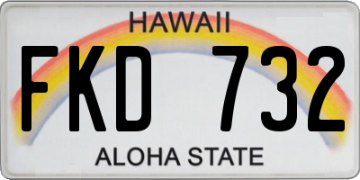 HI license plate FKD732