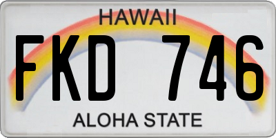HI license plate FKD746