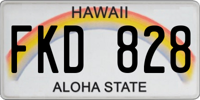 HI license plate FKD828