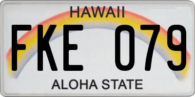HI license plate FKE079
