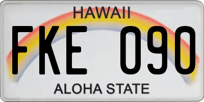 HI license plate FKE090