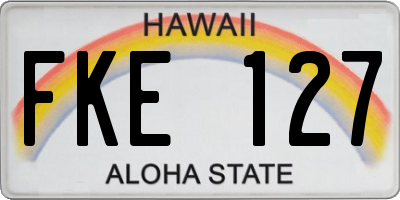 HI license plate FKE127