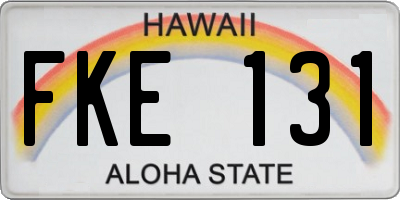 HI license plate FKE131