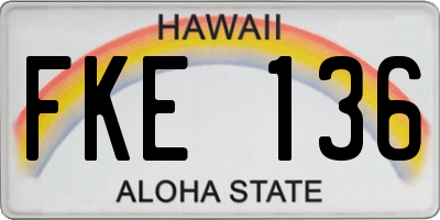 HI license plate FKE136